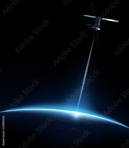 Communication between satellite and earth