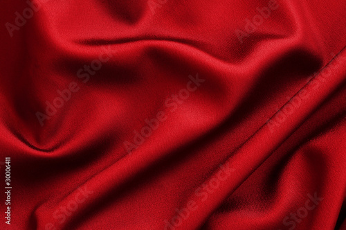 Tissu soie rouge