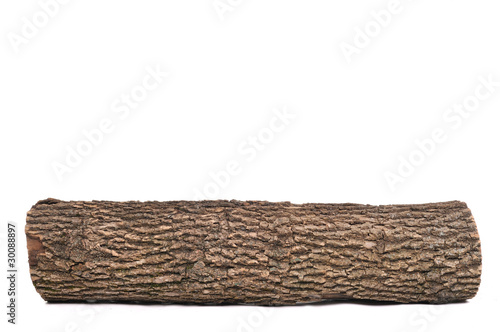 Isolated stub log with wooden texture