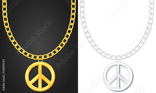 necklace with peace symbol