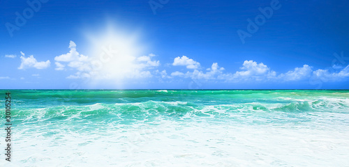 Beautiful blue beach