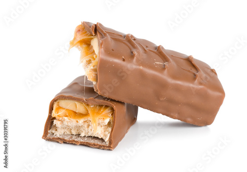 Chocolate bar isolated