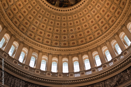 The dome inside of US Capitol