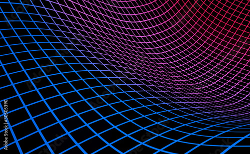 Grid background blue red on black 04