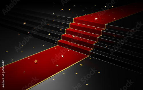 Illustration of stars on the red carpet