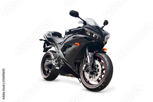 black sport bike