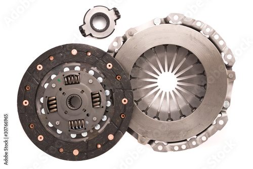 Car engine clutch. Isolated on white background.