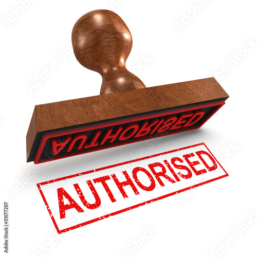 3d Rubber Stamp - "Authorised"