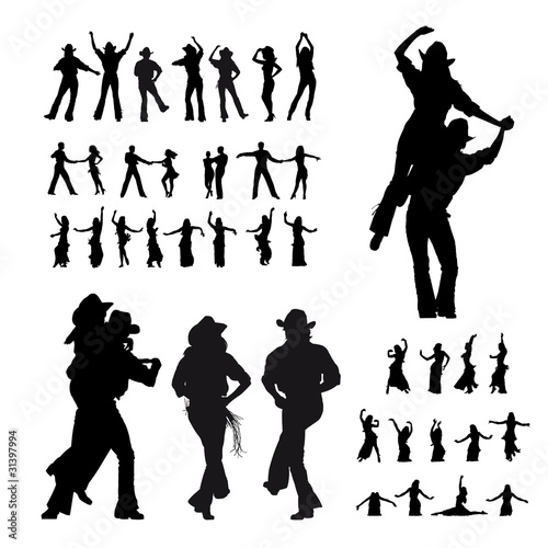 dancers silhouettes
