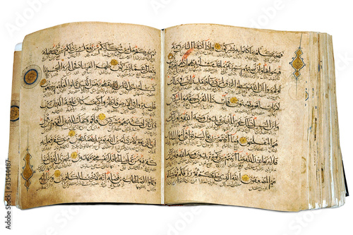 book Koran opened and isolated