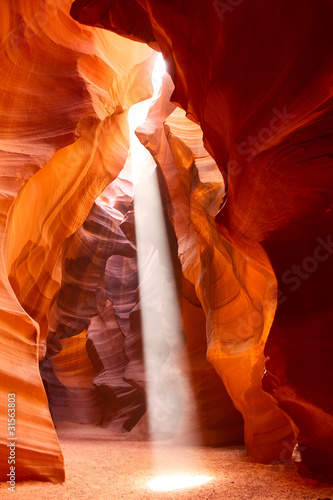Sunbeam in Upper Antelope Canyon, Arizona, USA