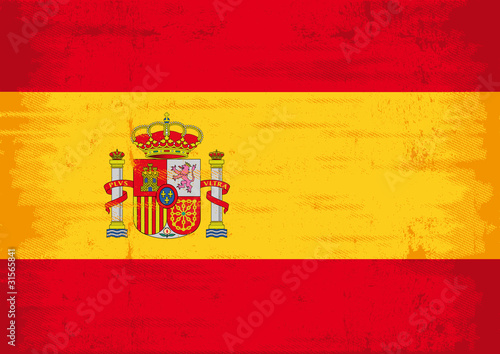 Spain grunge Flag