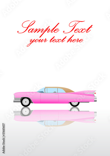 Background with pink car