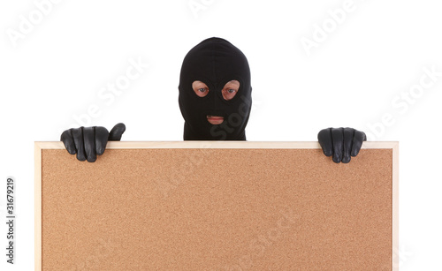 bandit with corkboard