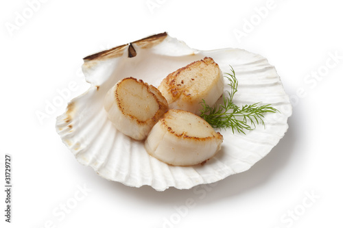 Seared scallops