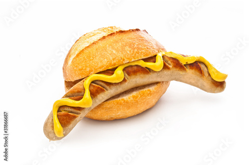 Bratwurst mit Brötchen