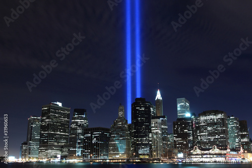 Lower Manhattan Skyline and the Towers Of Lights