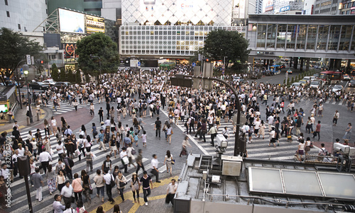 Tokyo Shibuya Crossing Rushhour