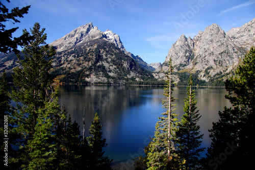 Grand Tetons and jenny lake landscape in Wyoming