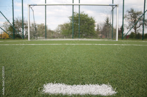 penalty area on football court