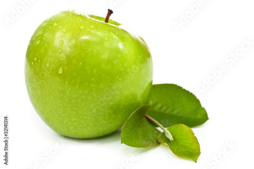 Jabłko z liściem #019