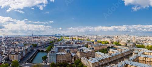 The view from Notre Dame in Paris skyline.