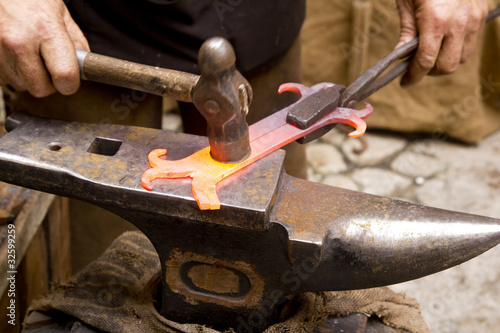 blacksmith forged iron smith anvil hammerman