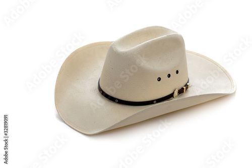 Cowboy hat on white