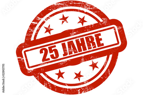 Sternen Stempel rot 25 JAHRE