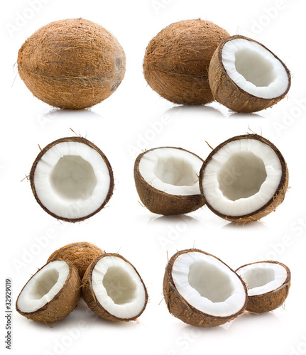 set of coconut images