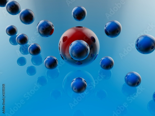 Abstract spheres background