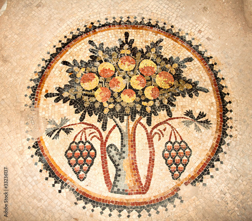 Floor mosaics in Madaba, Jordan