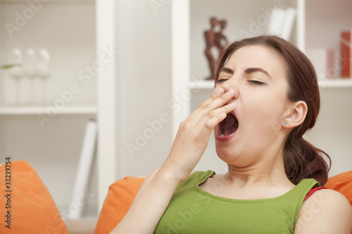 yawning woman