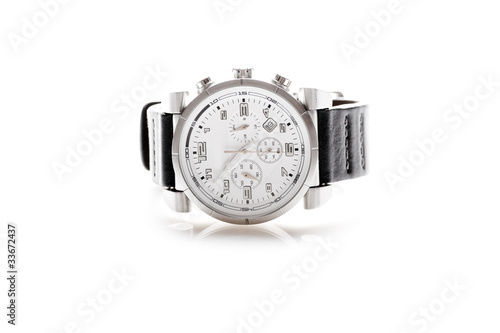 man watch isolated on white background
