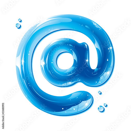 E-mail address alias - Water Liquid Letter - @
