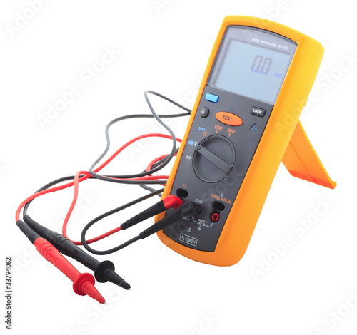 Insulation tester isolated white background