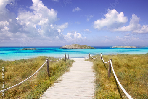 beach way to Illetas paradise beach Formentera