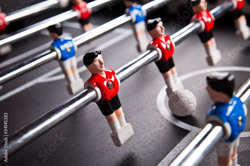 table soccer close up