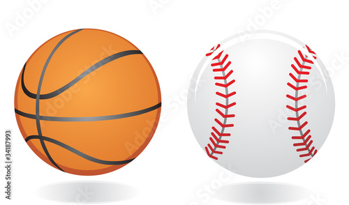 Baseball and basketball