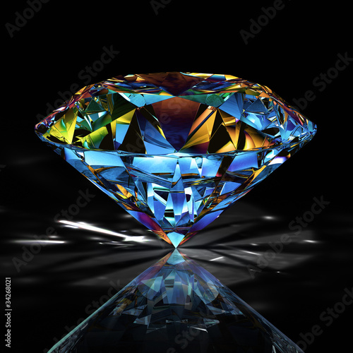 diamond jewelry on black background