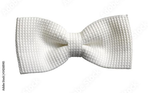 a white bow-tie on white
