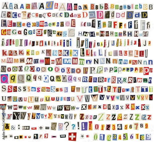 Newspaper alphabet