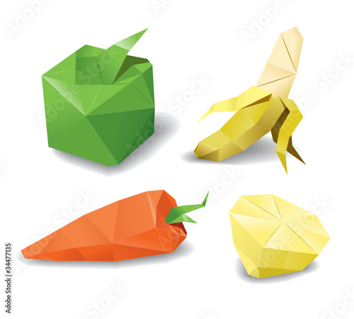 origami fruits set