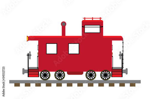 Train caboose illustration