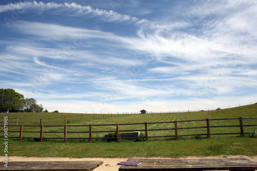 Paddock Under Beautiful Sky