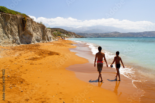 'Megas Lakkos' or 'Xi' beach at Kefalonia island in Greece