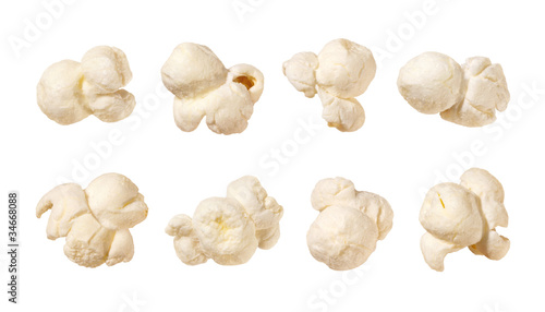 Popcorn isolated on white