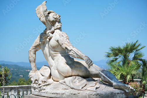 Achilles sculpture in Corfu