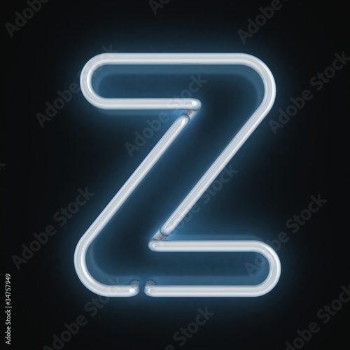 neon font letter z