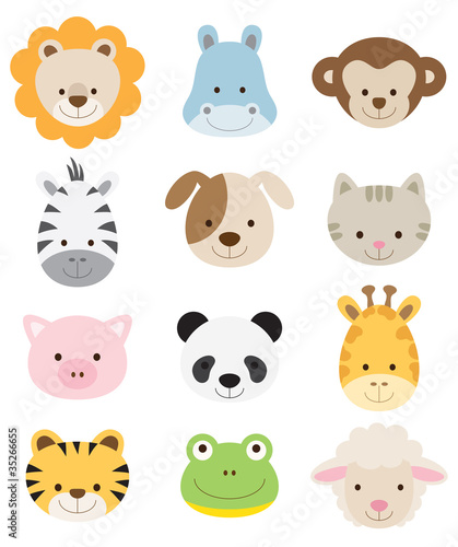 Baby Animal Faces Set